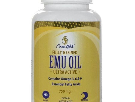 Emu Gold Fully Refined EMU Oil Ultra Active 750 mg 90 Softgels Hot on Sale