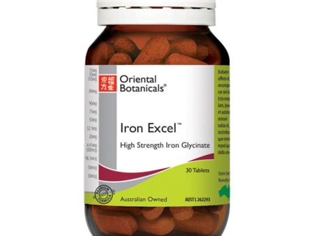 Oriental Botanicals Iron Excel 30 Tablets Hot on Sale