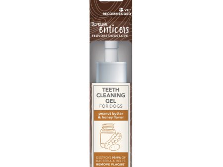 TropiClean Enticers Teeth Cleaning Gel for Dogs Peanut Butter and Honey 59ml Supply