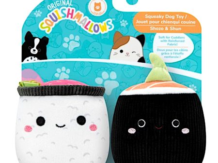 Squishmallows Squeaky Plush Dog Toys Shozo & Shun Online Sale