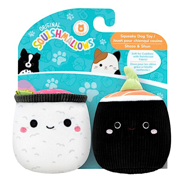 Squishmallows Squeaky Plush Dog Toys Shozo & Shun Online Sale