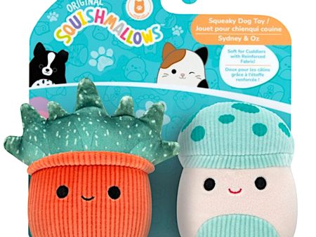 Squishmallows Squeaky Plush Dog Toys Sydney & Oz Discount