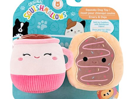 Squishmallows Squeaky Plush Dog Toys Emery & Deja For Discount