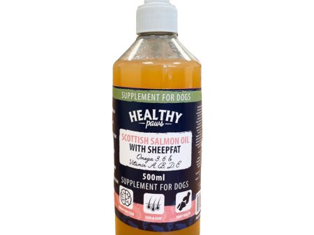 Healthy Paws Dog Supplements Scottish Salmon Oil with Sheepfat 500ml Fashion