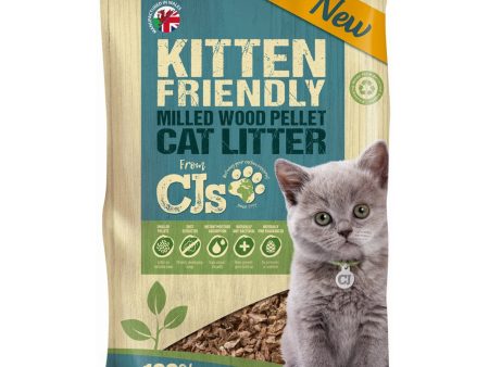 CJs Kitten Friendly Litter Wood Pellets 10L on Sale